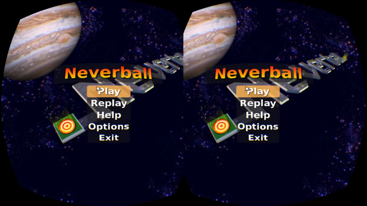 Neverball running with OpenHMD